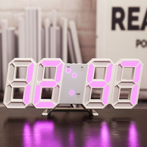 LED Number Digital Backlight Table Desktop Stand Wall Clock
