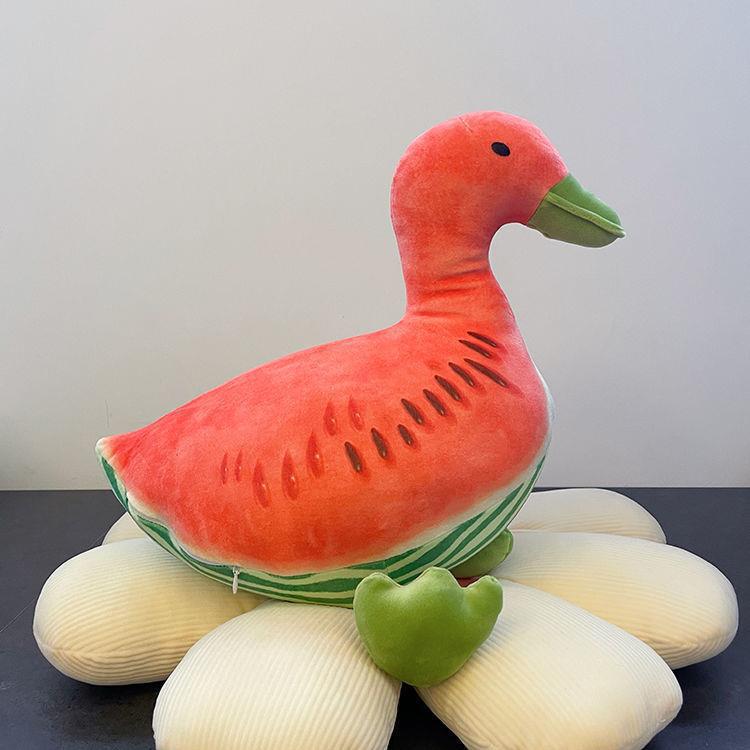 Cute Watermelon Melon Fruit Duck Soft Plush Doll Toy
