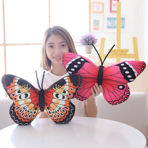 Colorful Butterfly Shaped Plush Stuffed Pillow Doll Sofa Decor