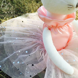 Cute Luxury Pink Ballerina Cat Plush Stuffed Toys Birthday Gift For Girls