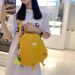 Funny Duck Bird Mini Backpack School Bag For Teenage Girls