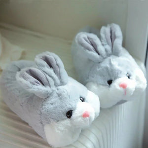 Cute Rabbit Cozy Warm Short Plush Home Slipper Shoes