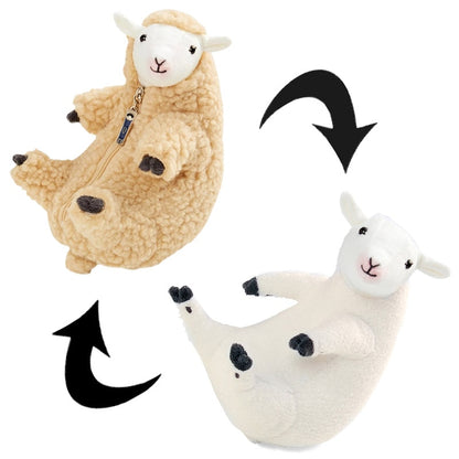 Removable Wool Sheep with Clothes Plush Stuffed Doll Toy
