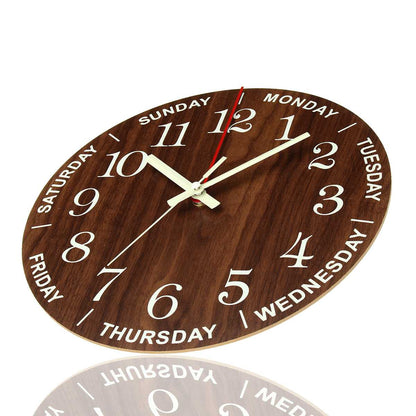 Glow in the Dark Large Numbers 12 Inch Silent Luminous Wall Clock