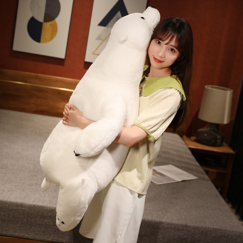 Cute Giant White Polar Bear 110cm Soft Plushie Pillow Doll Toy