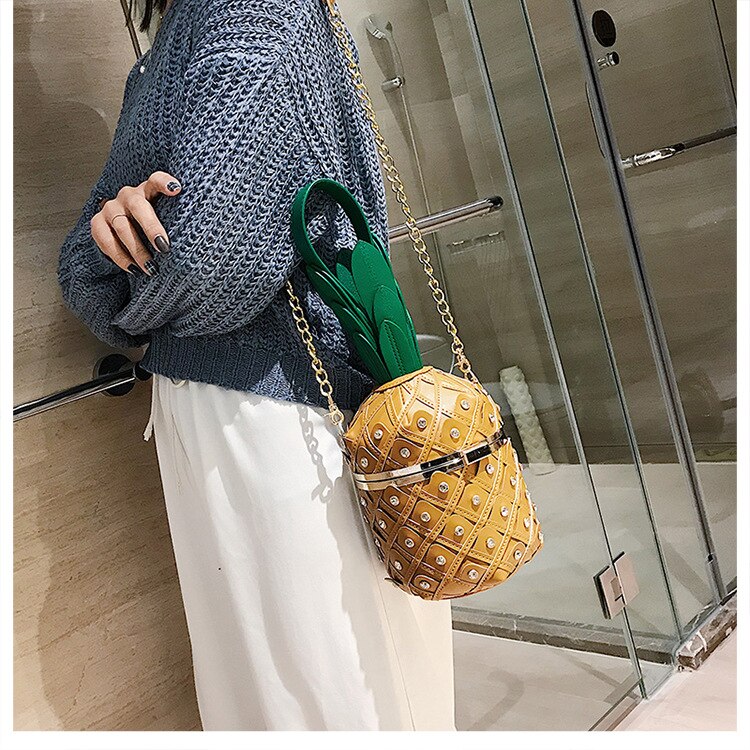 Pineapple Leather Purse Handbags Shoulder Bag