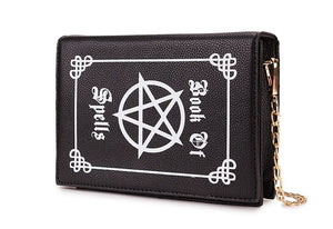 Dark Magic Book of Spells Leather Purse Handbag Shoulder Bag