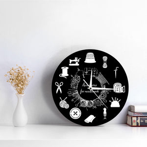 Tailor Sewing Machine Modern Wall Clock Quilter Gift