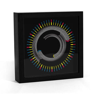 Colorful Rotating Arrows Wall Clock Square Table Clock
