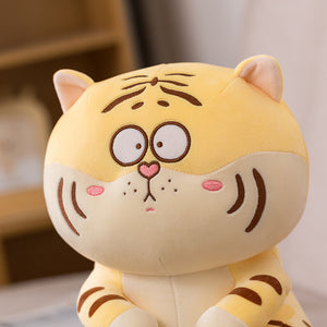 Cute Cartoon Chubby Tiger Stuffed Plush Doll Toy Pillow