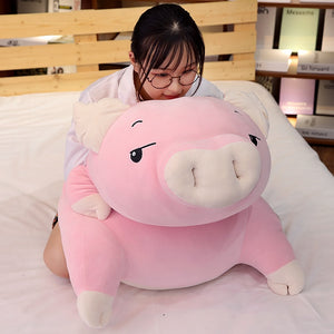 Giant Cartoon Pig Plush Stuffed Toy Doll Bolster Pillow