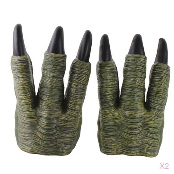 Dinosaur Claw Design Plastic Gloves 2 Pcs/Set Costume Props