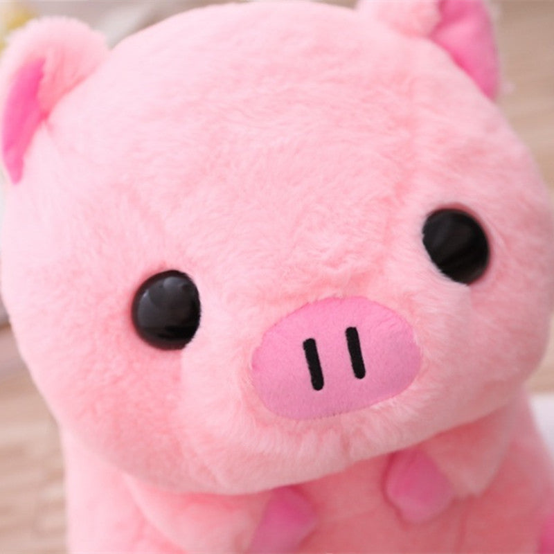 Cute Pink Pig Plush Indoor Warm Stuffed Shoes & Pillow