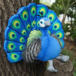 Lifelike Peacock Bird 30cm Plush Stuffed Doll