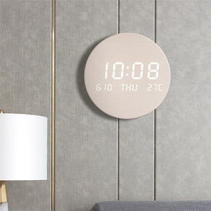 Multi-function LED Display Digital Wooden Wall Clock