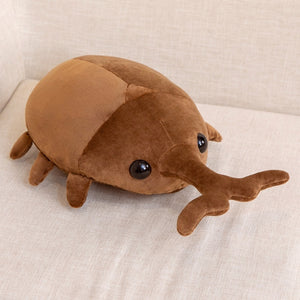 Cute Brown Beetles Insect Plush Stuffed Pillow Toy Dolls