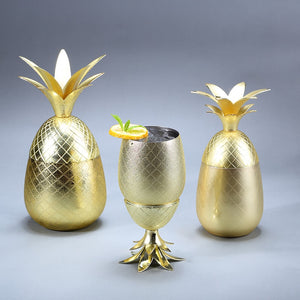 Pineapple Shape Stainless Steel Cocktail Wine Bar Glass Mug