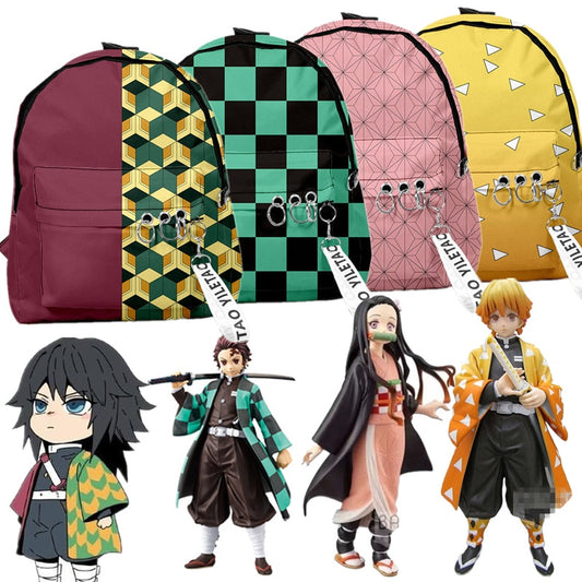 Anime Demon Slayer: Kimetsu no Yaiba Mini Canvas School Bag Backpack