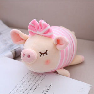 Cute Pink Pig Bowknot Plush Soft Stuffed Toy Gift