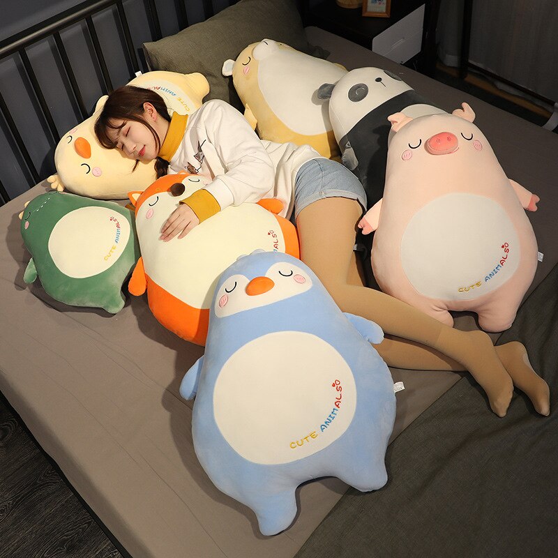 Lovely Fatty Animal Cuddly Hugable Soft Plush Stuffed Sleeping Pillow Doll Gift