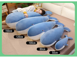 Cute Cartoon Giant Sea Whale Soft Plush Stuffed Pillow Doll