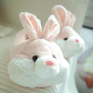 Cute Rabbit Cozy Warm Short Plush Home Slipper Shoes