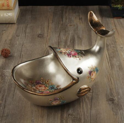 Whale Mouth Open Resin Sculpture statue Home Decoration