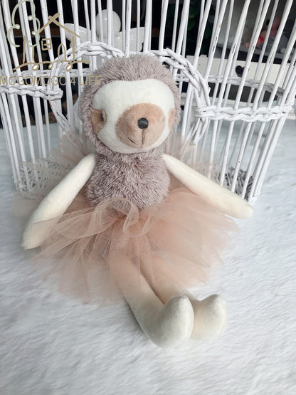 Cute Luxury Ballerina Sloth Plush Stuffed Toys Birthday Gift