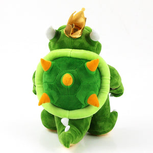 Green King Dragon Gold Crown Monster 12 Inch Plush Toys Stuffed Doll