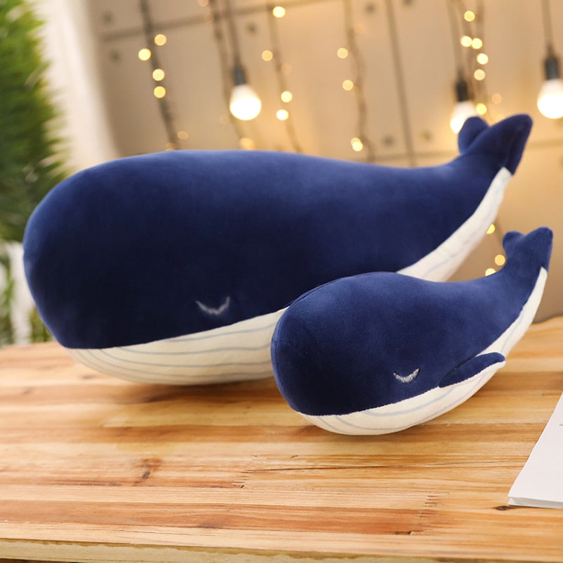 Cute Sleeping Blue Whale Soft Plush Stuffed Doll Gift