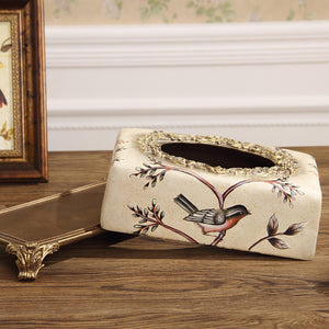 Beautiful Vintage Luxury Resin Tissue Box Holder