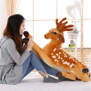 Simulation Lifelike Deer Sitting Position Plush Stuffed Dolll Toy Gift