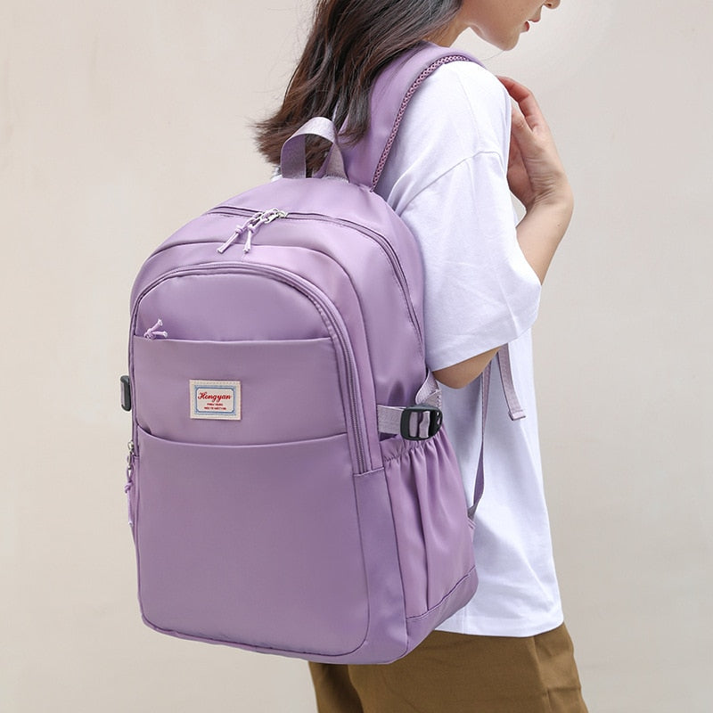 Multilayer Minimal Waterproof Nylon Students School Bag Backpacks