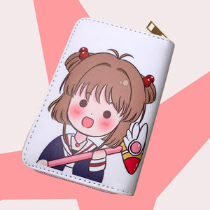 Anime Cardcaptor Sakura Leather Coin Purse Short Wallet