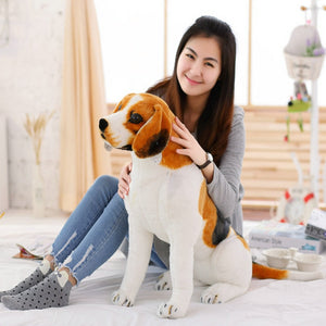 Cute Realistic Beagle Dog Giant Size Plush Stuffed Doll Home Decor Pet
