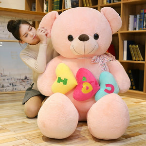 Cute Teddy Bear I Love You Heart Soft Plush Stuffed Doll Birthday Gift