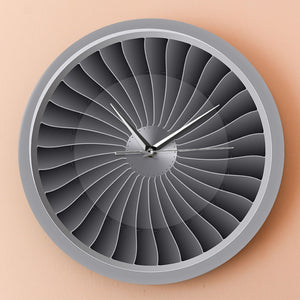 Jet Engine Turbine Fan Airplane Wall Clock