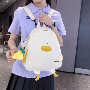 Funny Duck Bird Mini Backpack School Bag For Teenage Girls