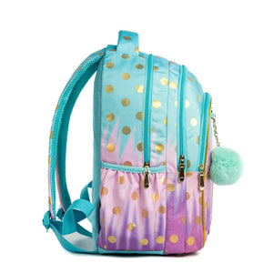 Cute Eiffel Sequin Blue&Pink Gradient Color School Bag Backpack for Kids