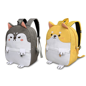 Cute Cartoon Dog Shiba Inu and Husky Oxford Backpack Bookbag