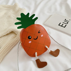 Lovely Pineapple Leather Purse Bag With Rope