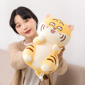 Cute Cartoon Chubby Tiger Stuffed Plush Doll Toy Pillow