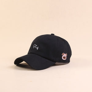 Cute Pig Embroidery Adjustable Snapback Baseball Cap Hat