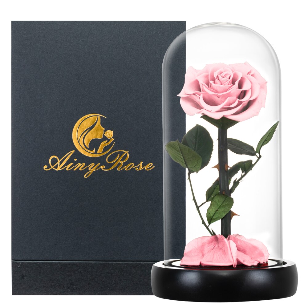 Eternal Roses Flower In A Glass Dome Valentine Christmas Gift