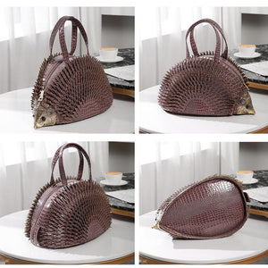Simulation Spike Hedgehog Leather Handbag Shoulder Bag