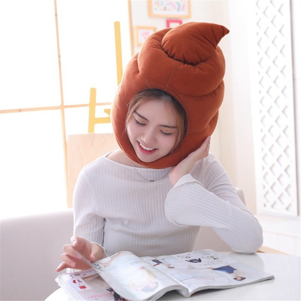 Funny Poo Shit Excrement Stuffed Plush Hat Gift