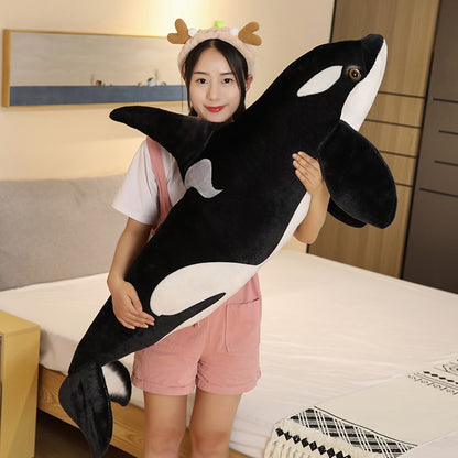 Cute Lifelike Orca Killer Whale Soft Plush Stuffed Pillow Doll Toy