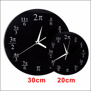 Pi Mathematical 3.14 Acrylic Black Wall Clock