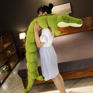 Cartoon Alligator Crocodile Large Size Soft Plush Long Pillow Doll Toy