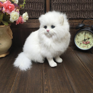 Realistic Persian Cat Plush Stuffed Doll Birthday Gift